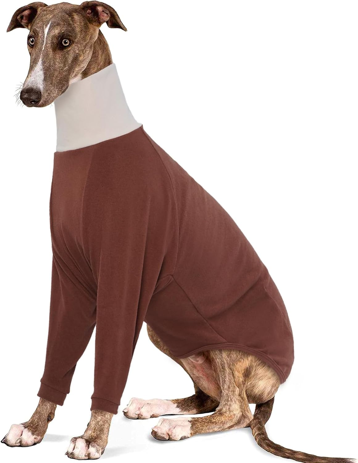 Iecoii Greyhound Sweater for Dogs, Dog Turtleneck Sweater Saluki Lurcher Coat, Warm Whippet Fleece Sweatshirt Fall Winter Outfit, Italian Greyhound Pajamas Pullover Dog Winter Clothes, Xx-Large