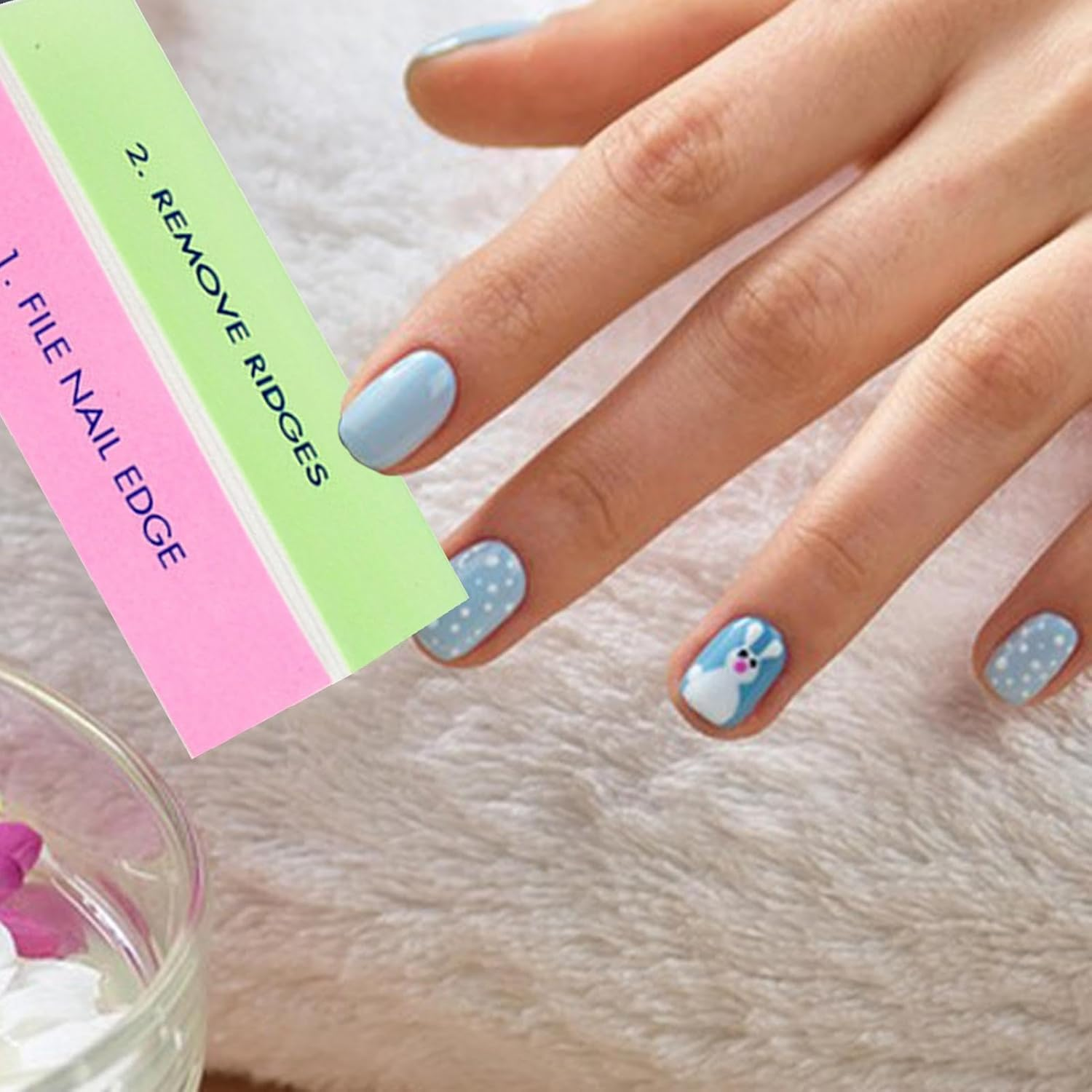 Nail File Block - 4 Way Nail Buffer Block | Nail Buffers & Smoothers for Natural Nails | Fingernail Buffing Block | Nail File Block Smooth & Buff & Shine for Optimum Natural Nail Care image number 2