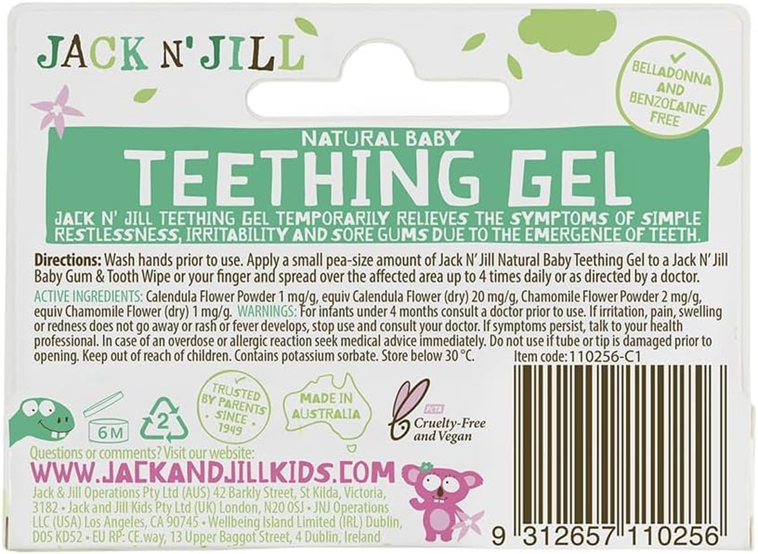 Jack N' Jill Teething Gel for 4 Months and above Babies 15 G, 15 Grams