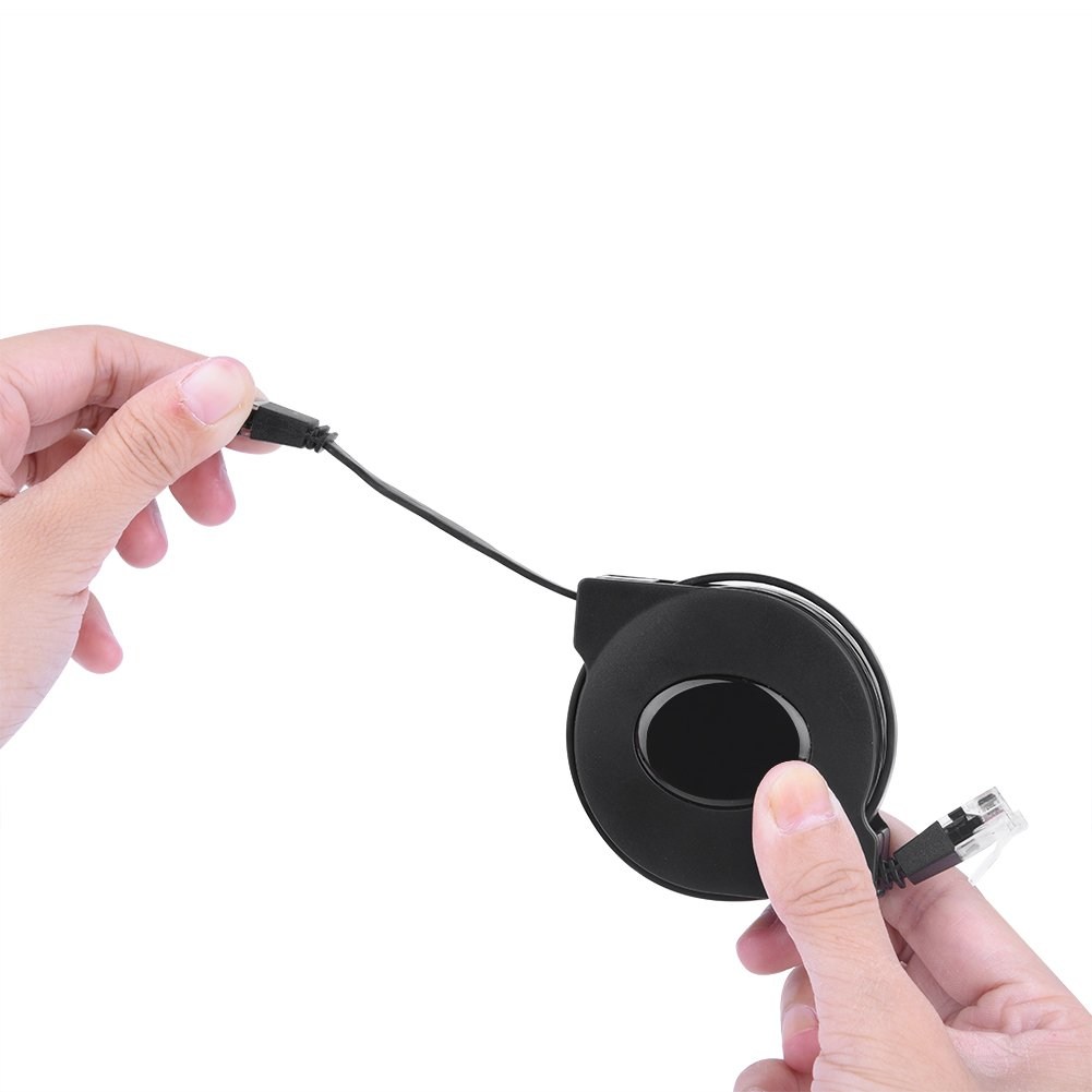 RJ45 LAN Cable, Compact Network Cable, Retractable Switches Network Extension Routers for Computer (2M / 6.6Ft) image number 2