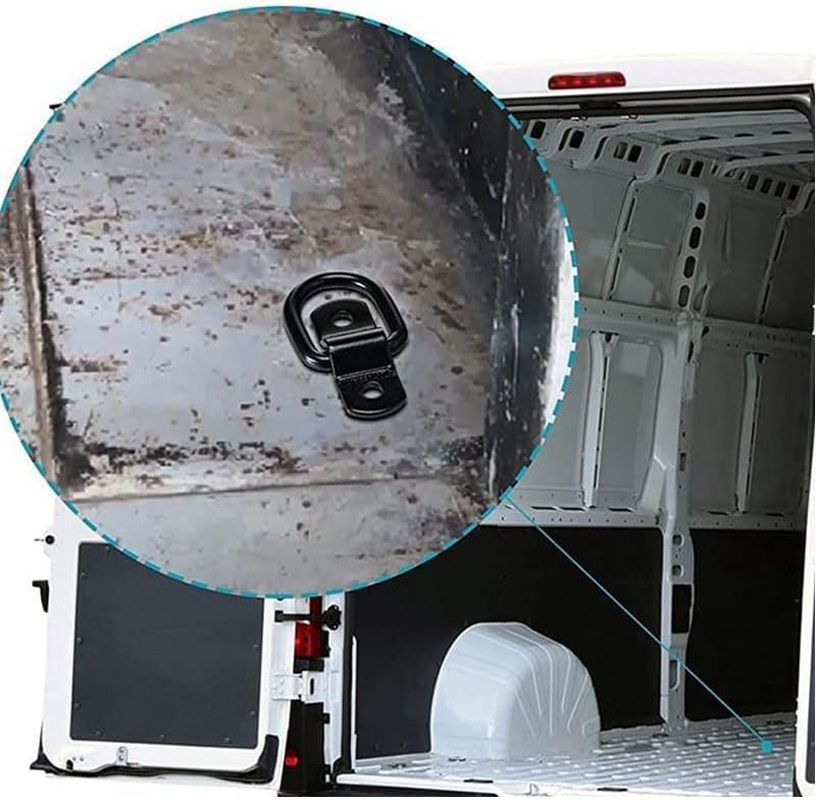 6PCS Stainless Steel D Rings Tie down Anchors,D Rings Heavy Duty Trailer Tie Downs for Trucks RV Camper Van Surface Mount D-Ring image number 1