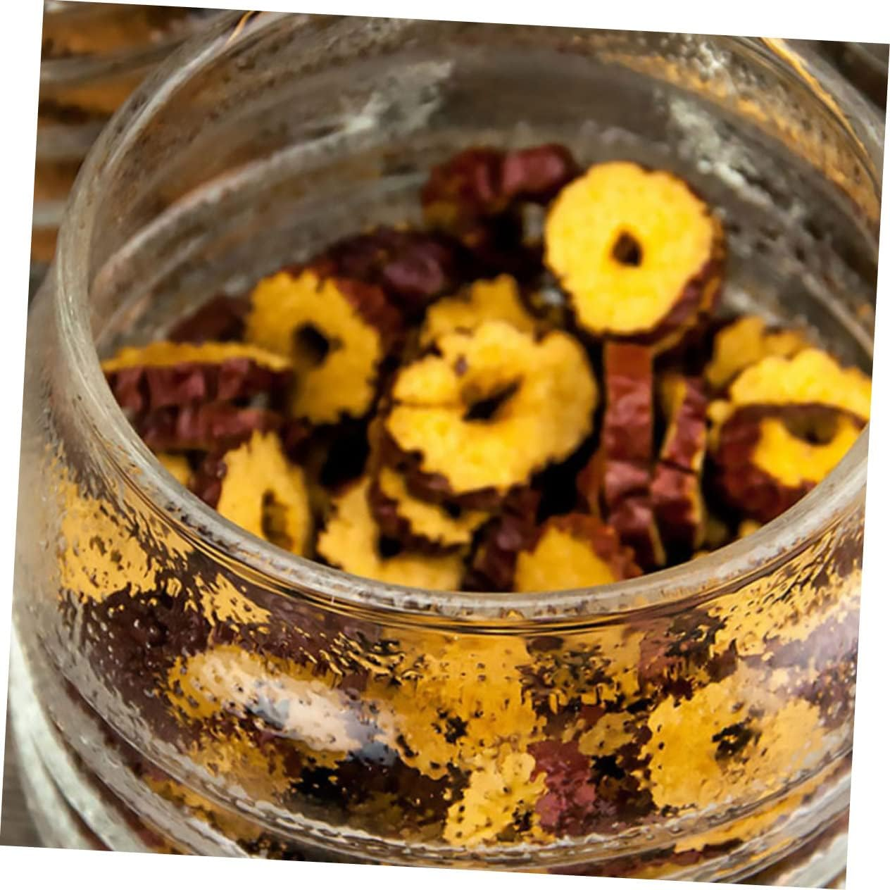 FELTECHELECTR Wooden Lid Glass Storage Jar Sealed Canister for Tea Spices Dry Food High Borosilicate Glass Moisture Home Kitchen Organization