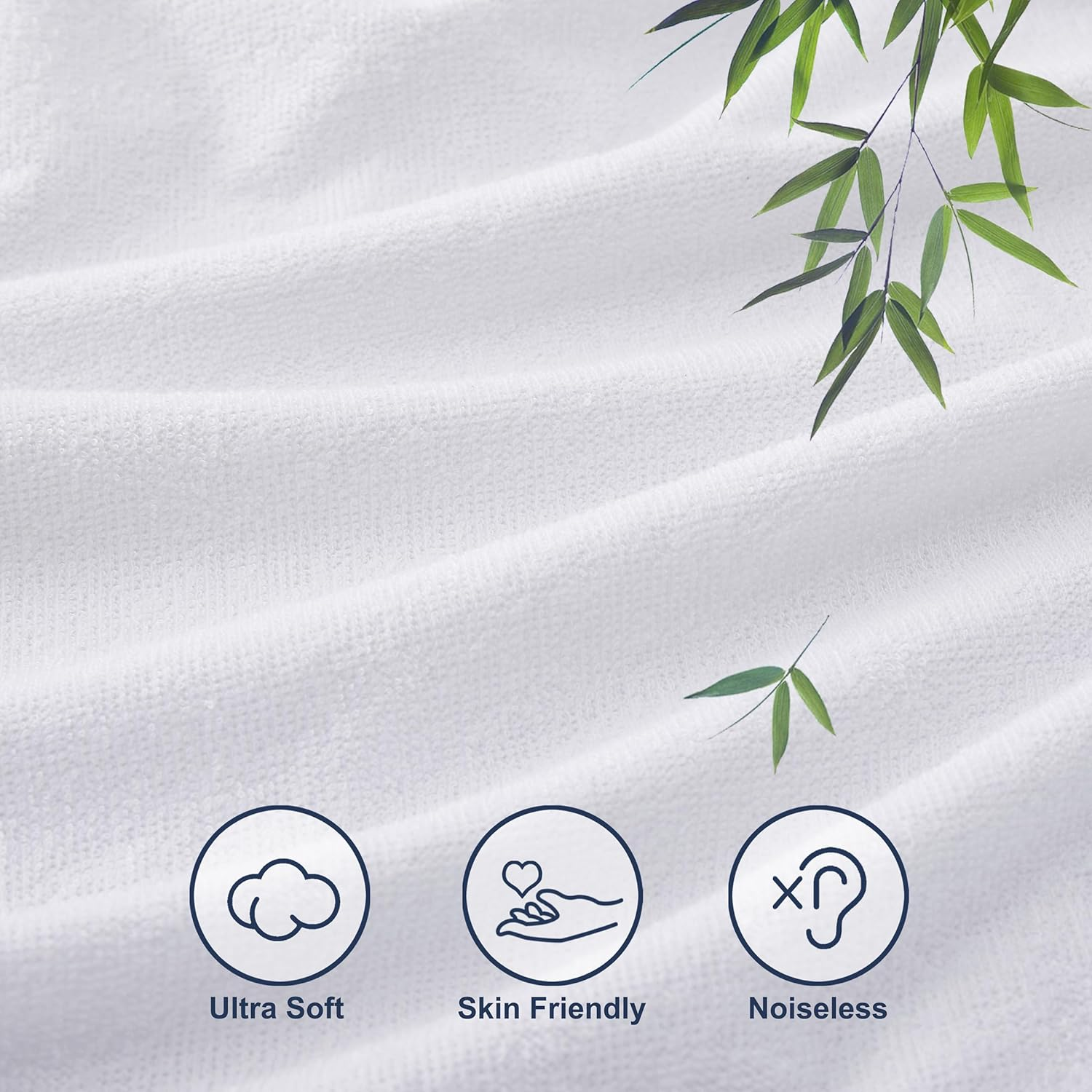 Mumullum Bamboo Terry Mattress Protector, 100% Waterproof and Breathable Fitted Sheet Bed Cover, 40Cm Deep Pocket Mattress Pad Cover, Queen