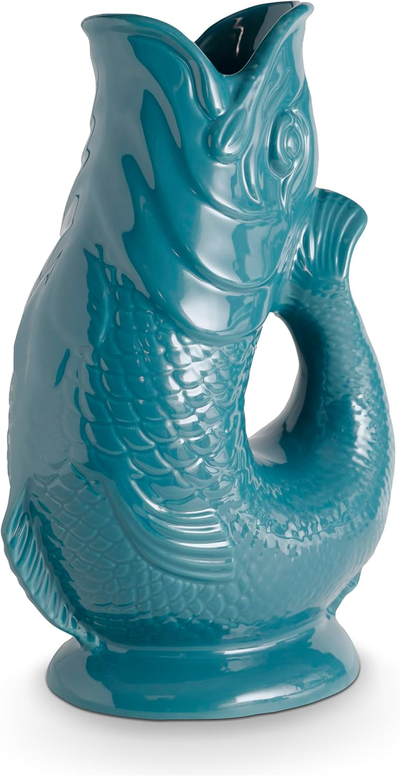 Wade WA967803GRN Fish Jug, Earthenware, Iconic UK Heritage, Made in Stoke-On-Trent, 1.2L, Forest Green