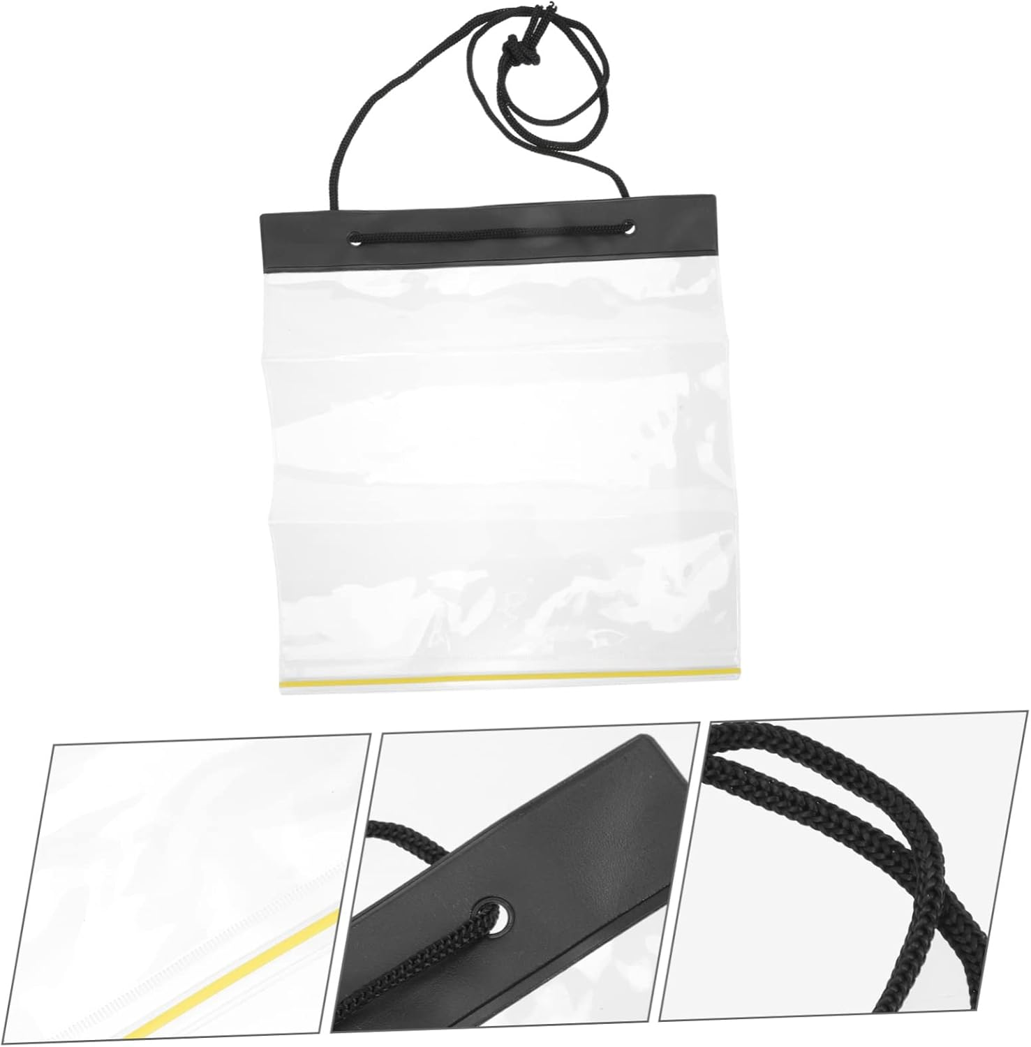 DIYEAH Waterproof Map Case File Document Bag PVC Drawstring Pouch Foldable Travel Organizer for Outdoor Training School Office Use image number 6