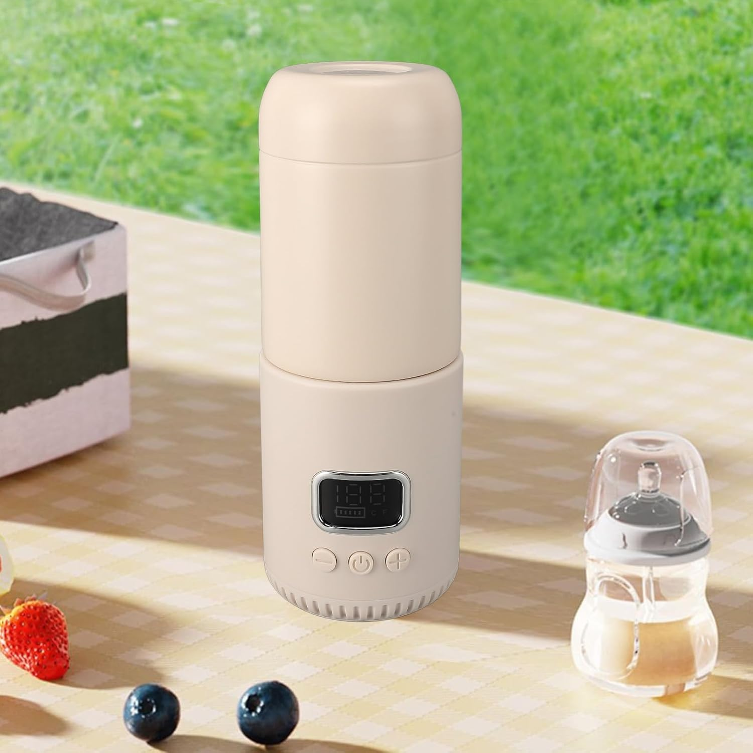 Portable Bottle Warmer for Travel, Portable Milk Warmer for Baby, 400ML 10000Mah Cordless Milk Warmer 55℃ Fast Heating 10000Mah USB Rechargeable for Outdoor image number 2