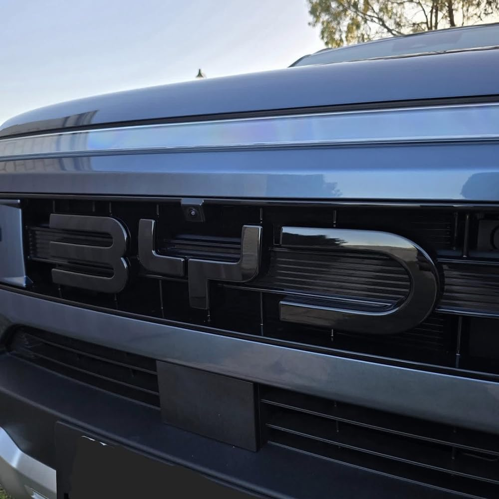 Fits BYD Shark ABS Plastic Front Emblem Blackout Overlay, Matte Black/Glossy Black/Carbon Fiber Texture, 3 Colors Available, Decorative Cover (Bright Black) image number 5