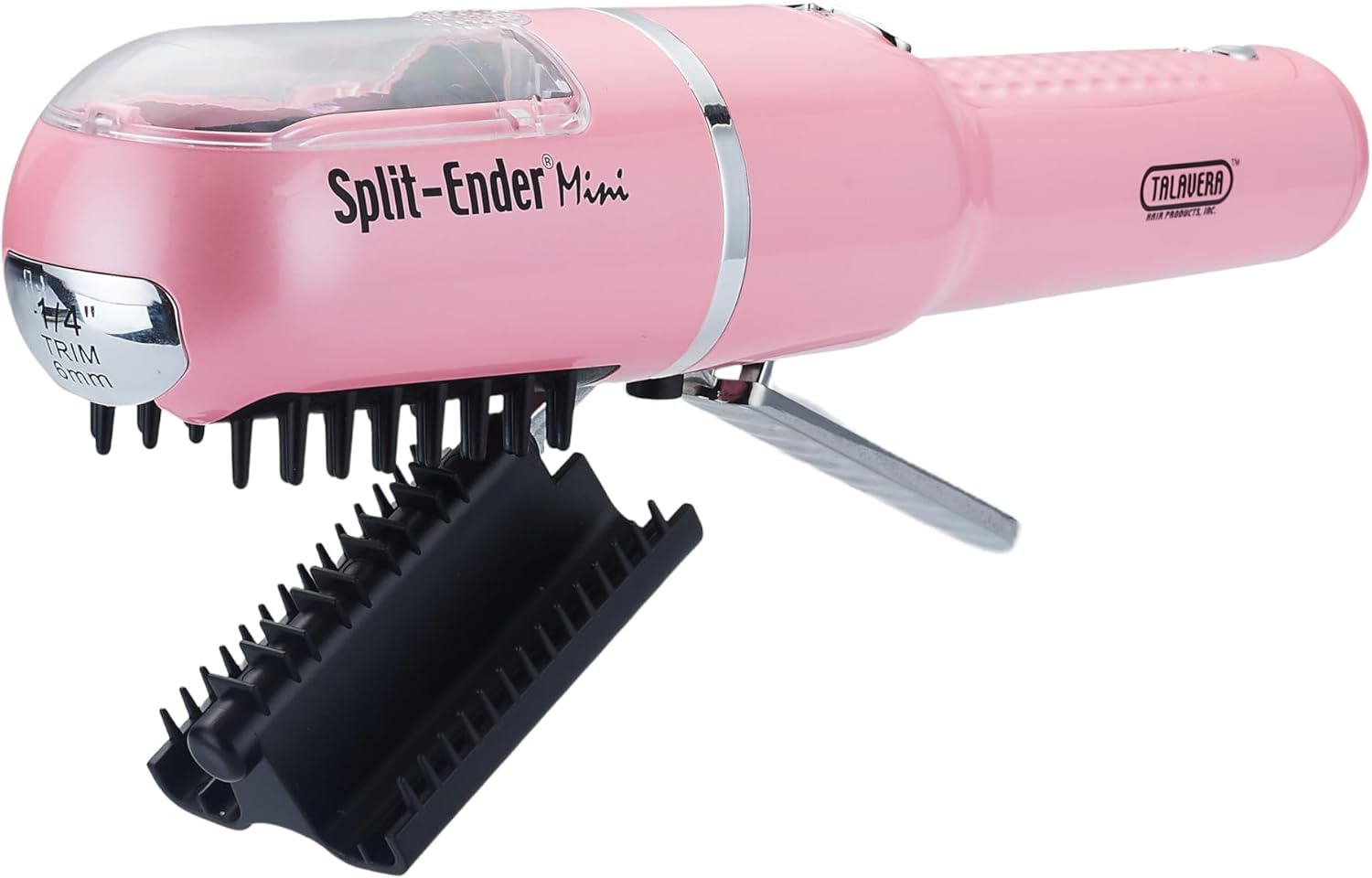 Split Ender Mini &ndash; Original Cordless Split End Hair Trimmer for Dry, Damaged, Brittle, Curly, Frizzy, or Straight Hair &ndash; Battery Operated Home Styling Tool for Split Ends (Battery-Powered, Light Pink) image number 1