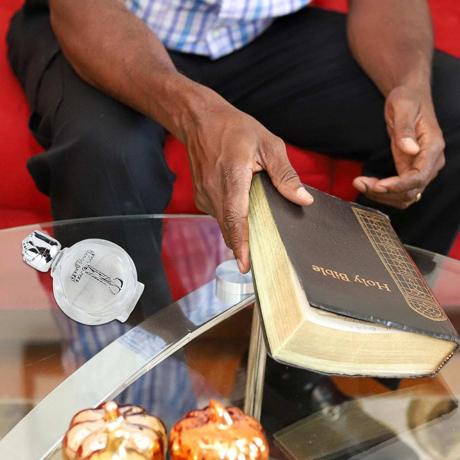 6Pcs Silver round 15Ml Crystal Water Container Travel Portable Water Bottle image number 2