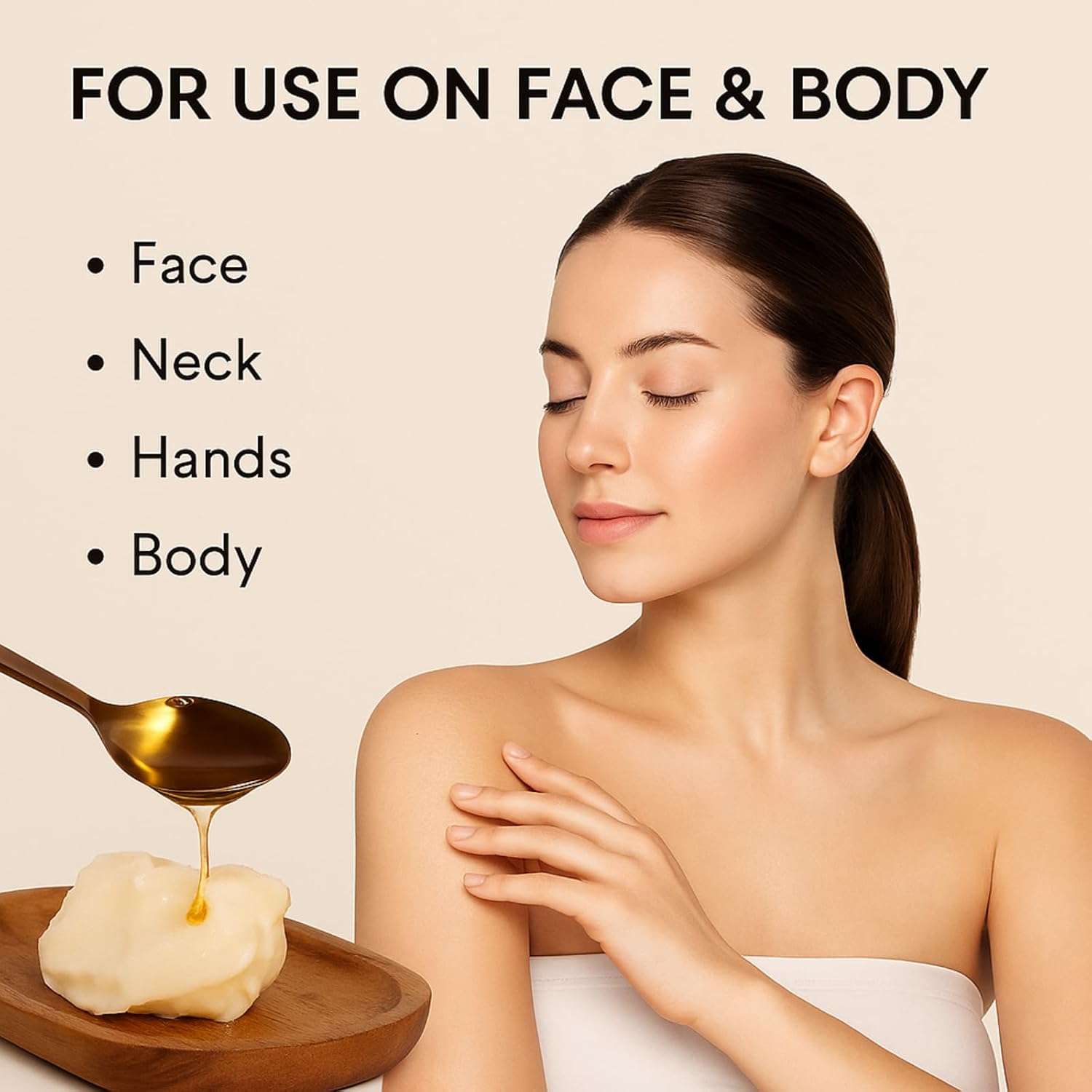 Beef Tallow Honey Balm for Dry Sensitive Skin, Natural Moisturizing Tallow Balm, Deep Nourishing Repair Balm for Face and Body, Soothing Cream for Cracked Hands Elbows Knees, Hydrating Skin (1Pcs)