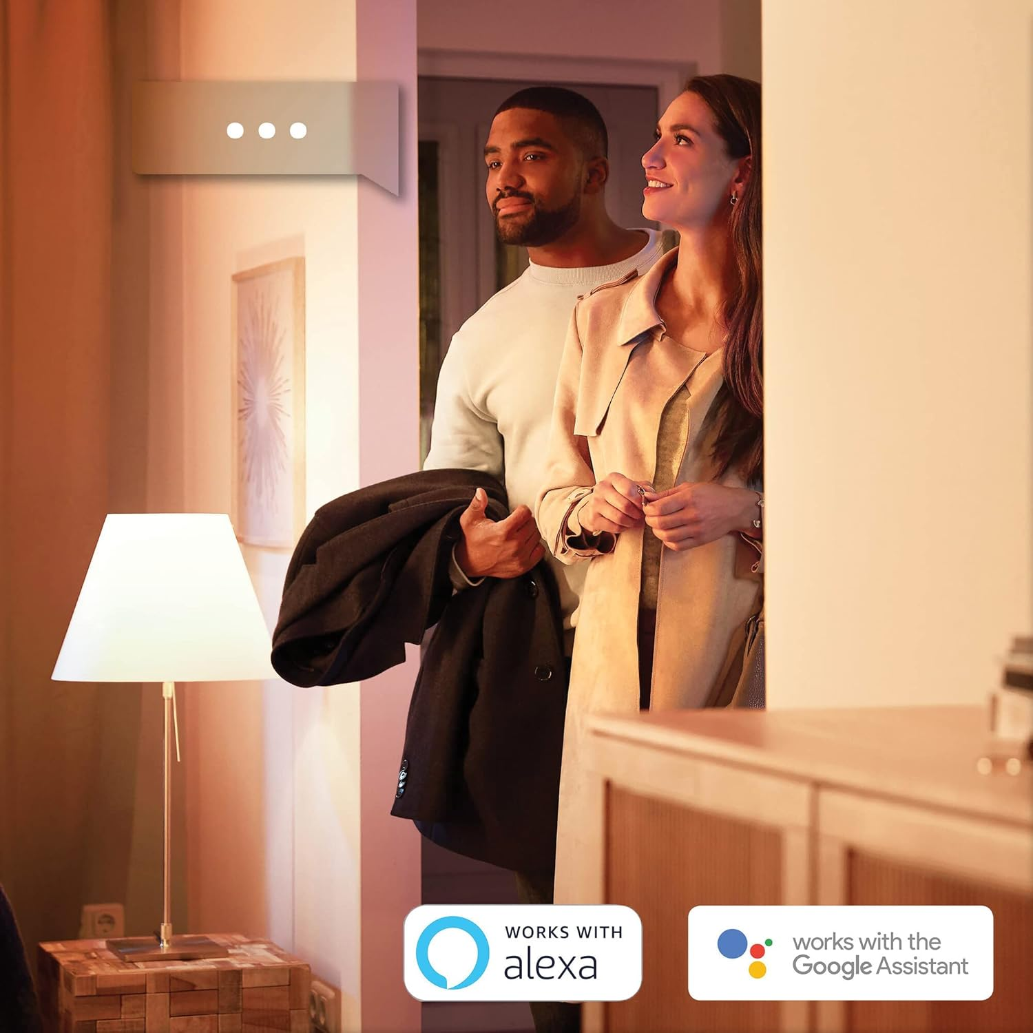 Philips Hue White Smart Single Luster Bulb LED E14 Small Edison Screw - 470 Lumens (40W Equivalent). Compatible with Alexa image number 2