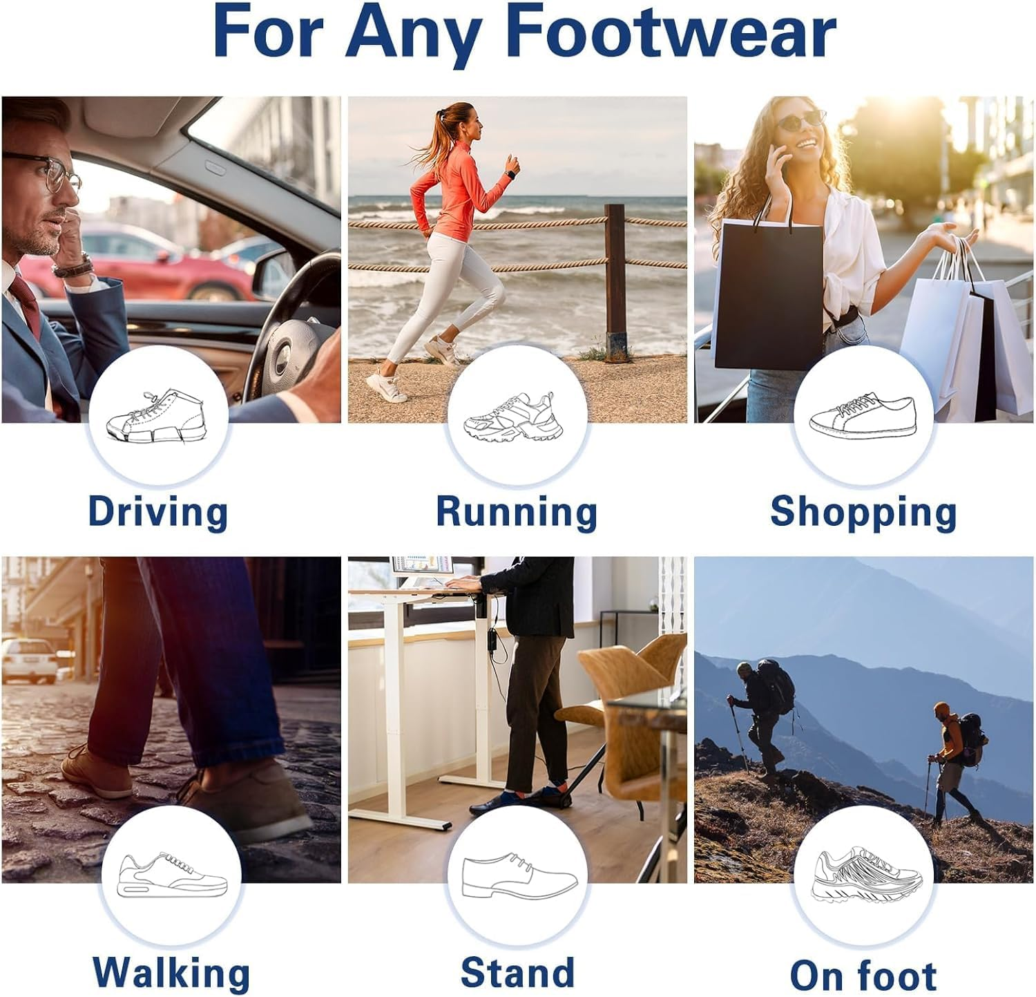 Plantar Fasciitis Relief, Insoles Arch Support, Flat Feet Orthotics Inserts, Arch Support Insoles for Men Women, for Excessive Pronation, Metatarsalgia, Flat Feet (UK 9-10, EU 42-44)