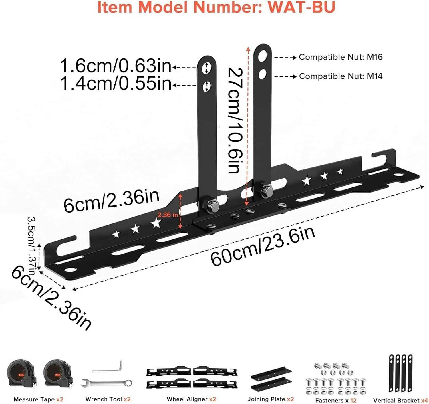 Alignment Tools Automotive - Camber Measuring Tool,Wheel Alignment Device with 2 Measuring Tapes for Car Maintenance Home Garage Shop Trailer