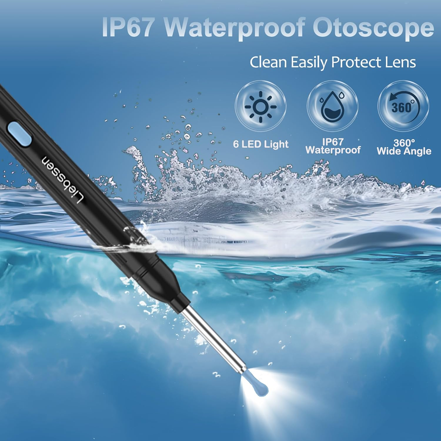 Ear Wax Removal with 1080P Camera Otoscope with 10 PCS Ear Spoon Ear Cleaner Ear Otoscope Cleaning Kits image number 3