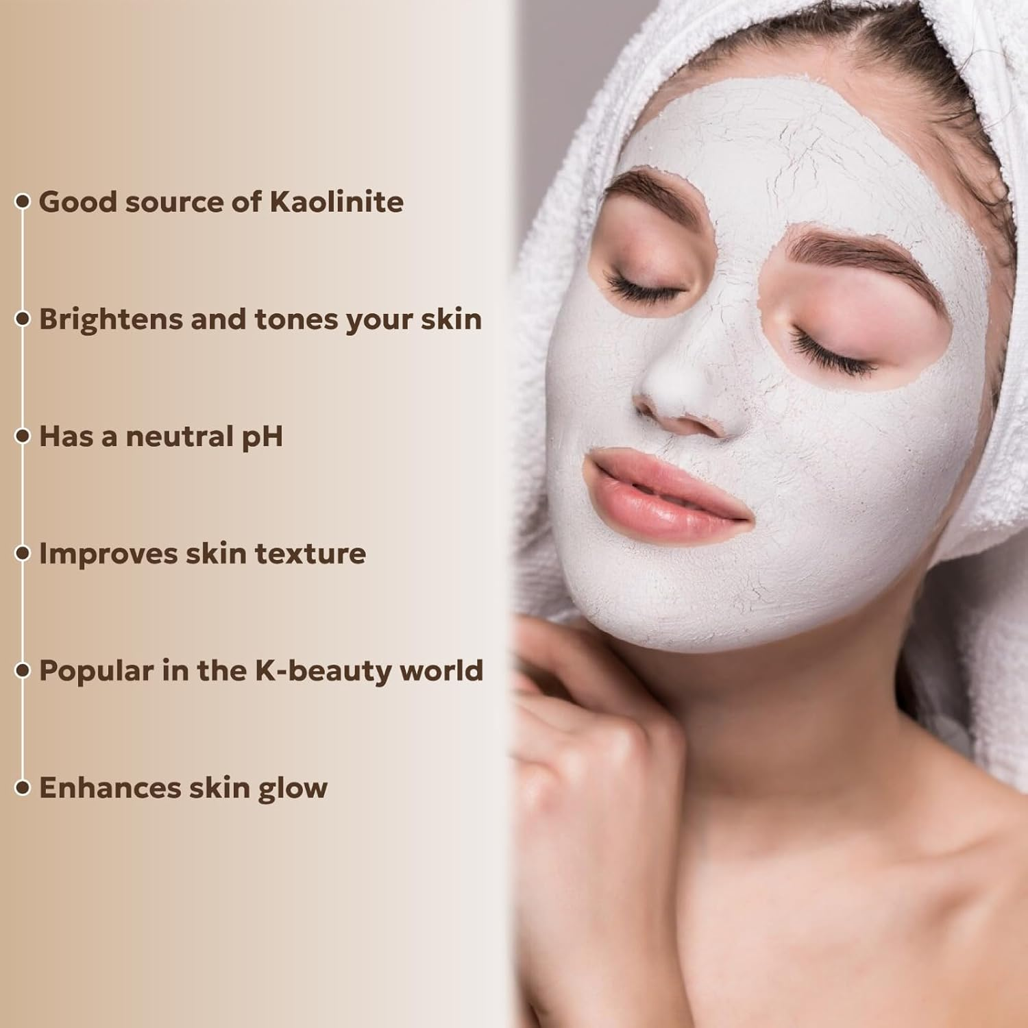 Yauvanya Natural White Kaolin Clay Powder/China Clay | Facial Clay Mask | for Deep Skin Pore Cleansing | for Face, Hair, Body- 100 Gms