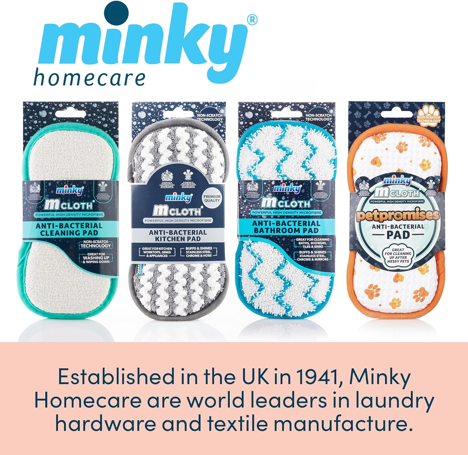 Minky M Cloth - Microfibre Anti-Bacterial Pet Care Cleaning Pad - Ideal for Cleaning up after Your Pet - Microfibre Cloth for Household Cleaning (Pack of 2) image number 3