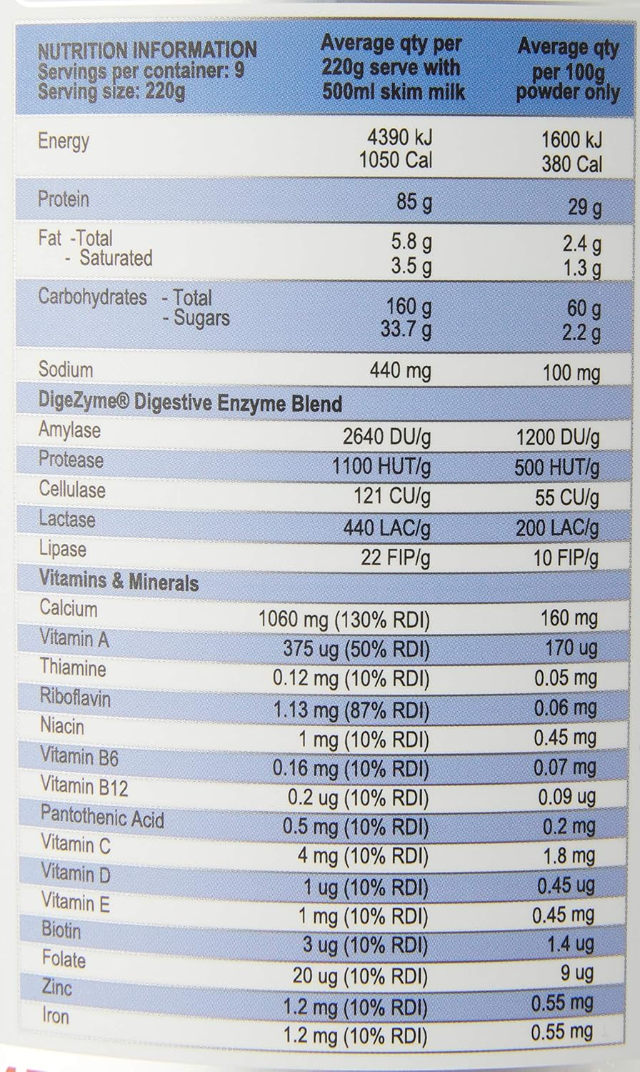 International Protein Heavy Weight Mass Gainer, Vanilla Ice Cream 2 Kg image number 4