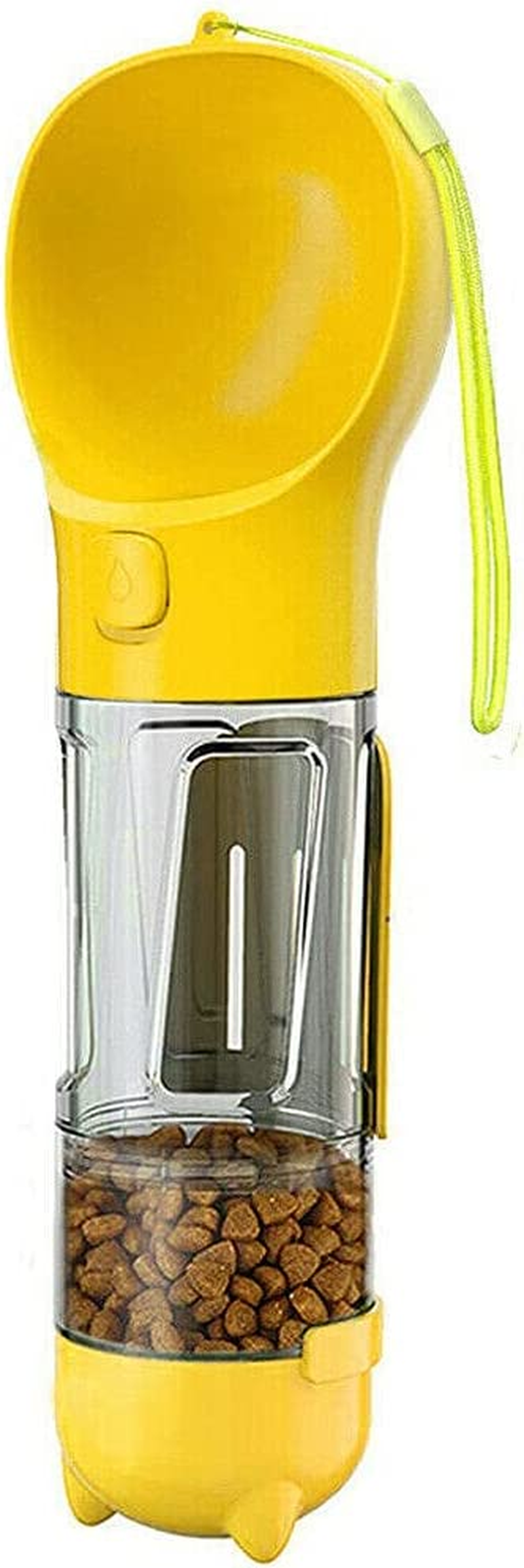 4 In1 Pet Feeder Puppy Dog Cat Water Bottle Cup Travel Pooper Scooper Outdoor (Green)