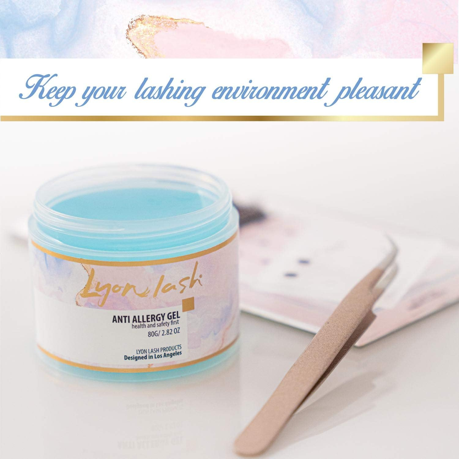 Lyon Lash anti Allergy Gel Air Refresher | Absorb Fume & Odor from Lash Adhesive | Less Stinging and Headache after Use | Suitable for Classic & Volume Lashing | Eyelash Extension Supplies & Tools