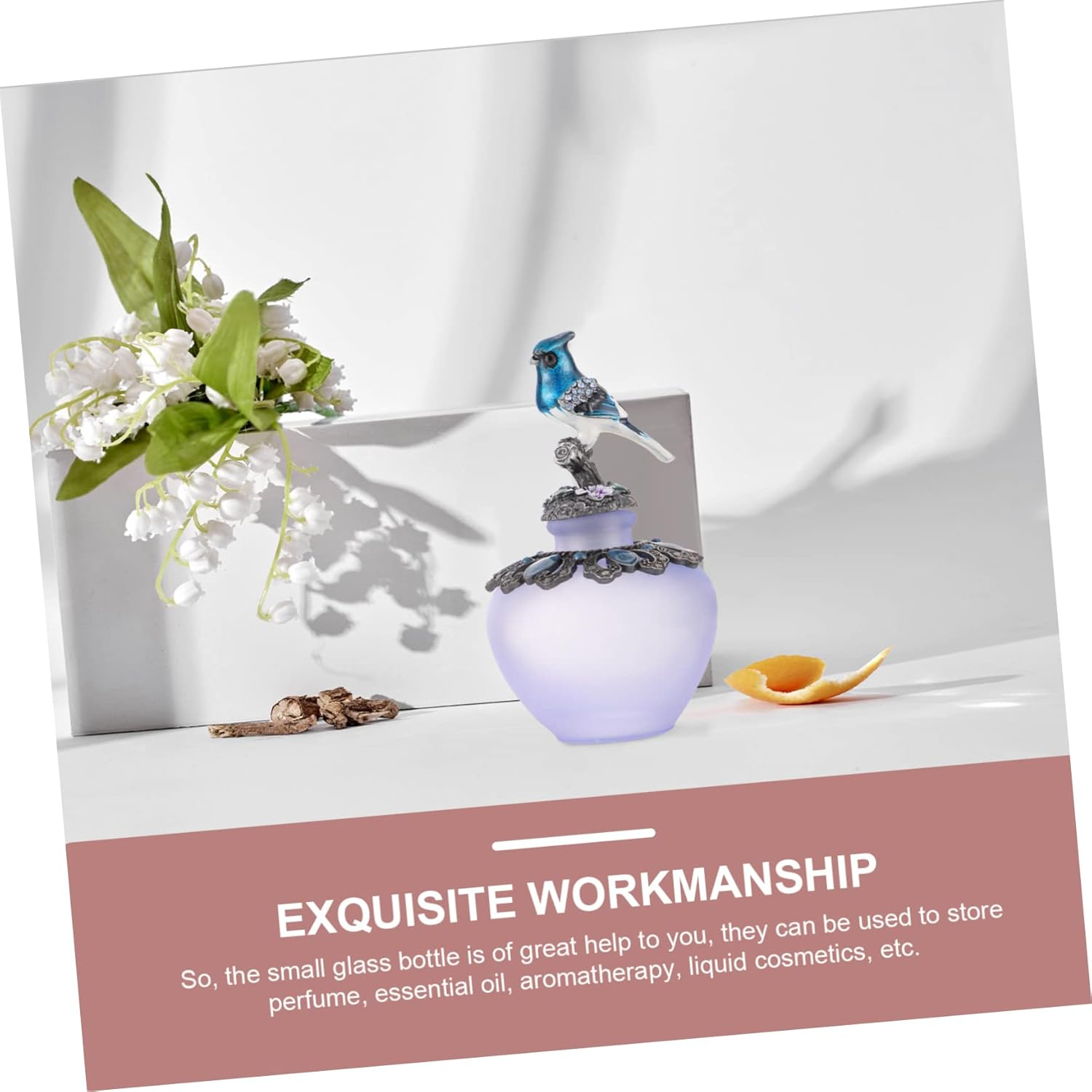 LIFKOME Glass Perfumes Bottle 40Ml Travel Sub Bottle Leak-Proof Portable Refillable Spray Container for Carrying Samples Use image number 3