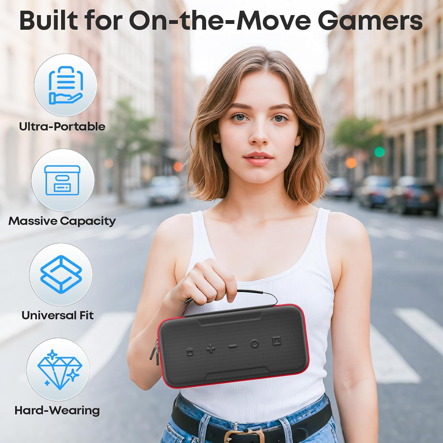 【Compatible with Switch 1 & Switch 2】 OIVO Switch Case for Ns2/Oled/Original Models, Portable Travel Switch 2 Carrying Case Fit for Joycon and AC Adapter, Hard Protective Bag with 26 Game Cards image number 6