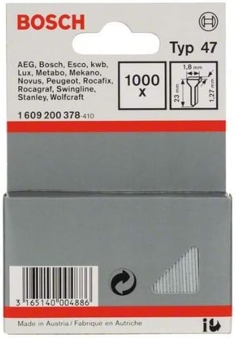 Bosch Professional 1609200376 Nail Type 47, Silver, 1.8 X 1.27 X 16 Mm image number 5