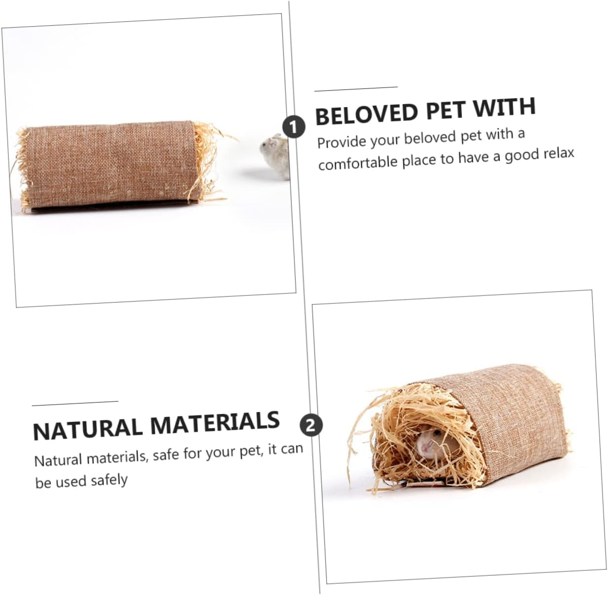 Rabbit Grass Tunnel Nest Adorable Pet Sleeping Lounge Bed for Small Animals for Bunnies Chinchillas and Other Pets Cozy and Natural Pet Supplies image number 6