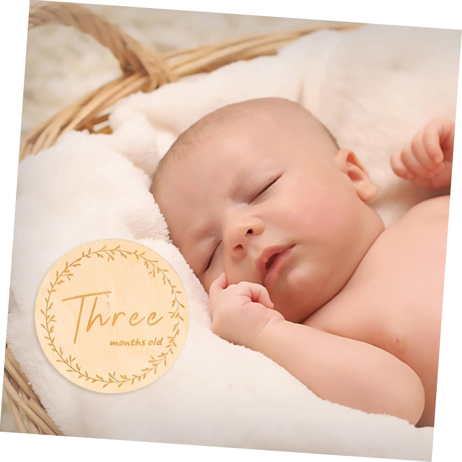 MERRYHAPY 13Pcs Wooden Commemorative Cards Milestone Wood Cards for Newborn for Parents Boy Photography Props Welcome image number 5