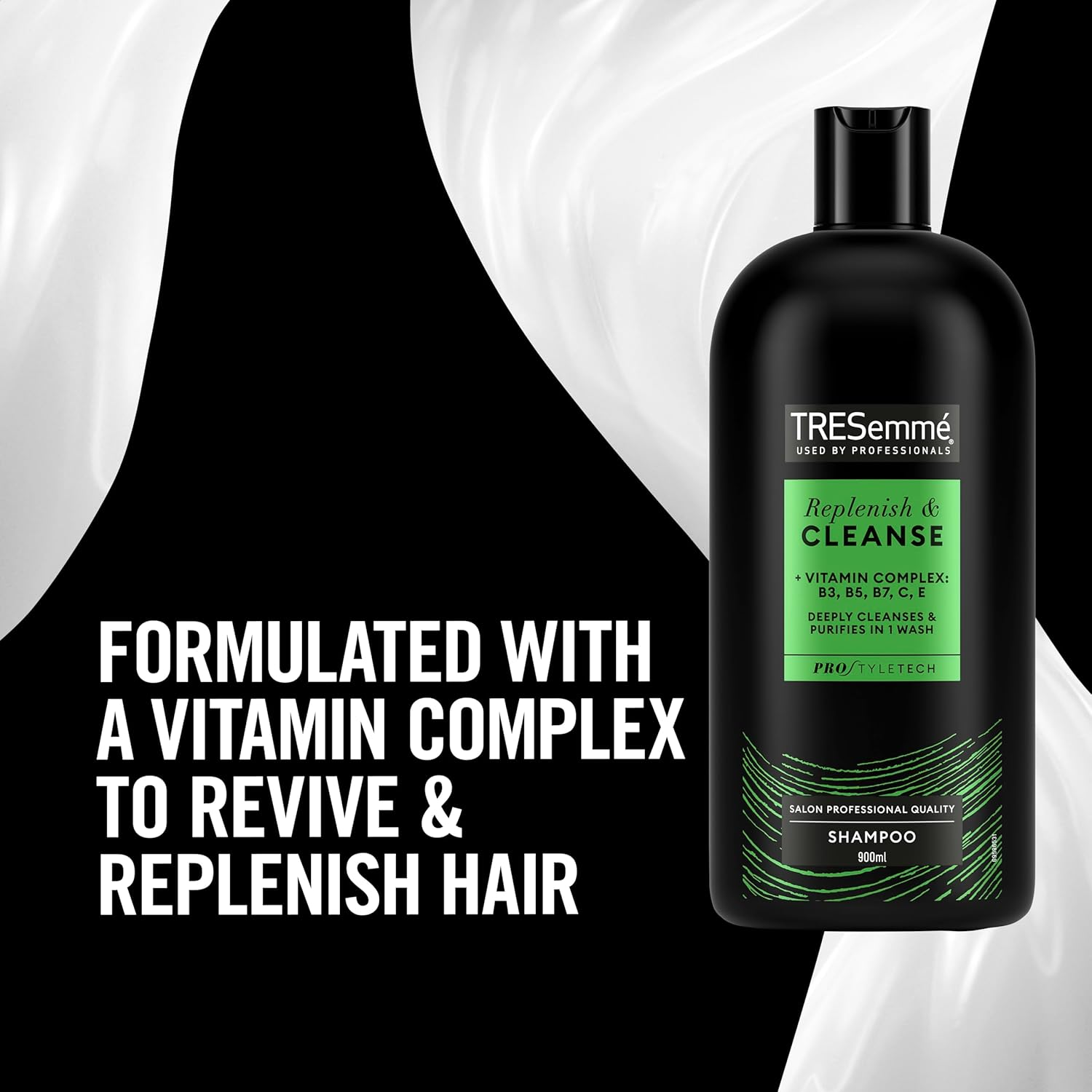 Tresemm&eacute; Replenish & Cleanse Shampoo with Vitamin C, Fresh, 900 Ml, Pack of 1 image number 2