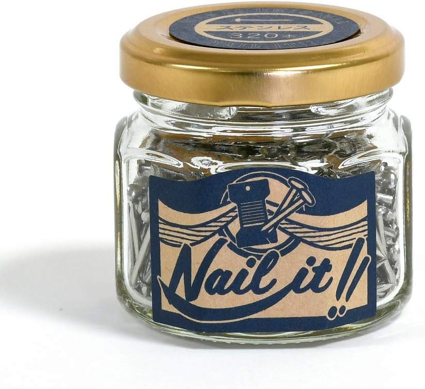 Wakaisangyou NB70002 Nail It!! String Art, Nail in Bottle, Shinchu, Nail Size: Length: 0.7 Inches (19 Mm), Thickness: #17 (Approx. &Phi;0.06 Inches (1.47 Mm), 230 Pieces