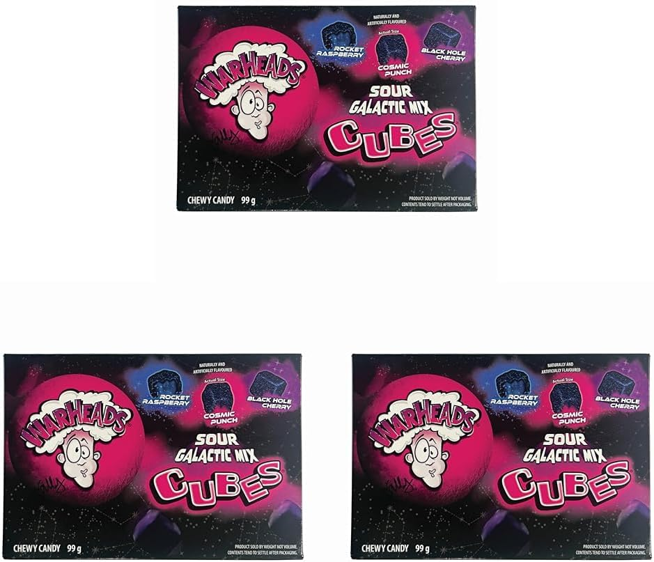 Warheads Galactic Mix Cube Theatre Box 99G image number 2