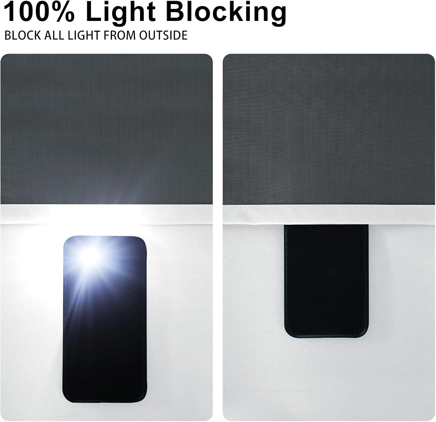 DWCN 100% Blackout Curtains for Living Room with Liner, Double Layer Thermal Insulated Full Room Darkening Noise Reducing Eyelet Curtains 2 Panels, Each W132Cm X D213Cm, Greynish White