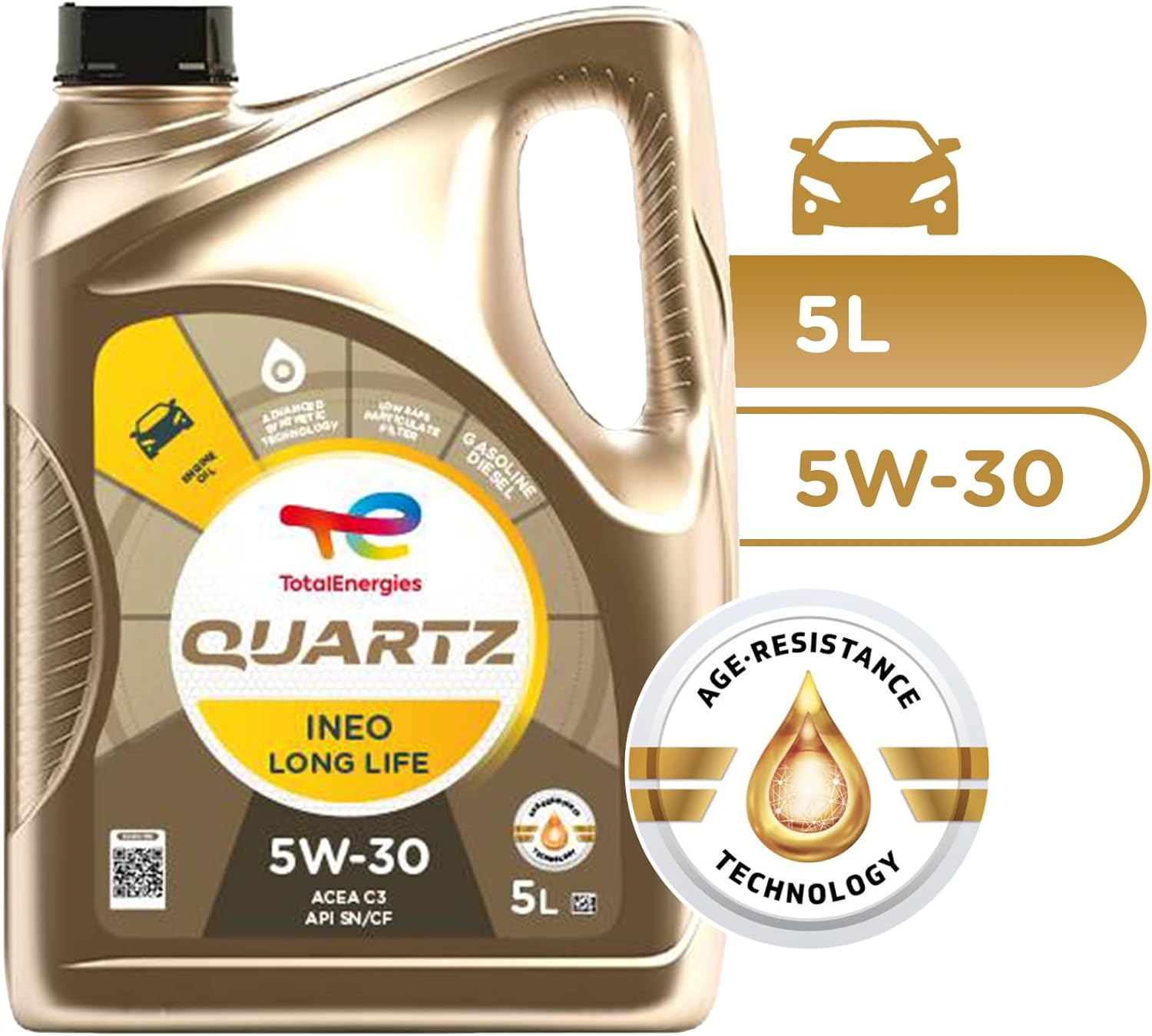 Quartz Ineo Long Life 5W-30 Engine Oil 5 Liter image number 5