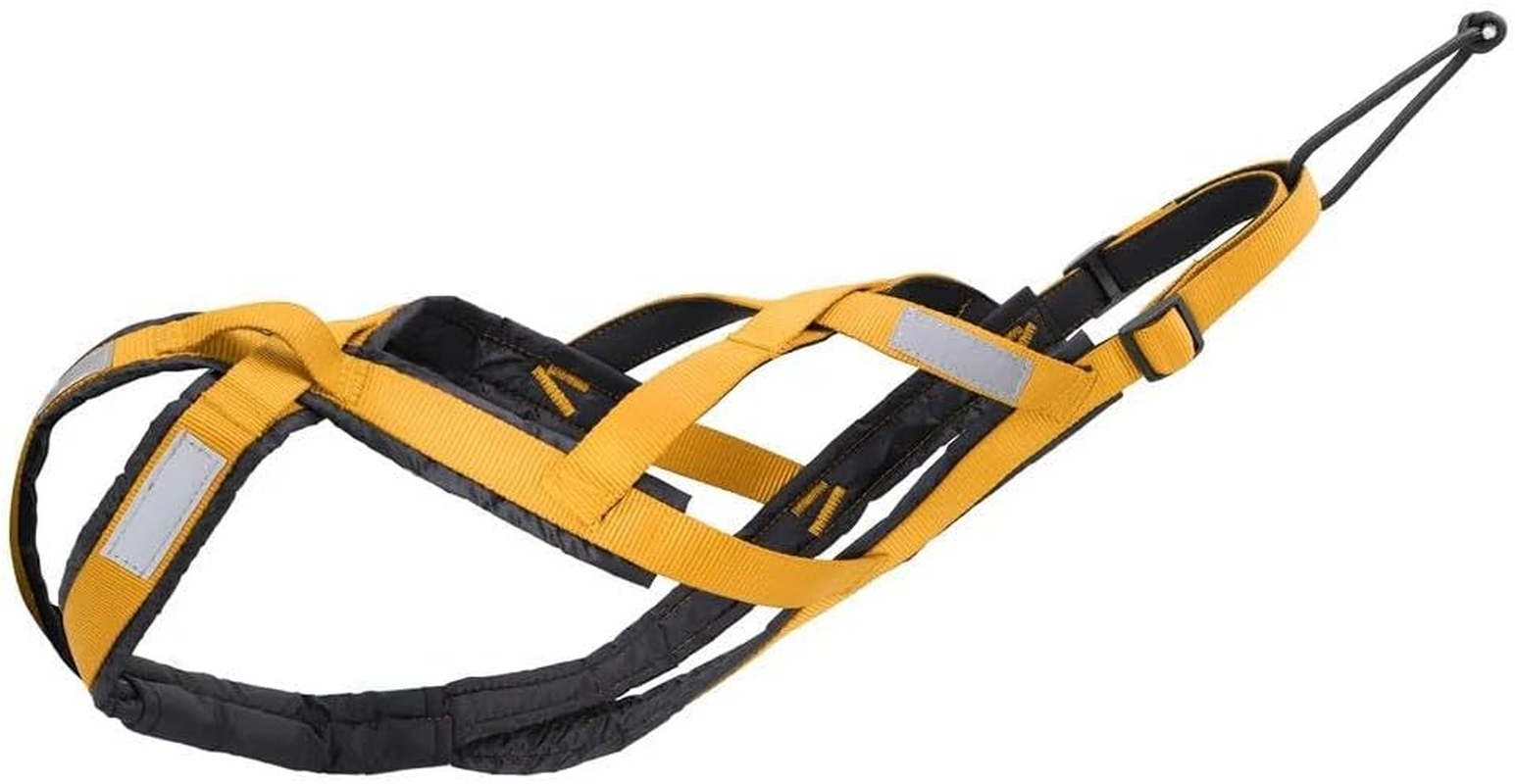 Durable Nylon Outdoor Reflective Dog Harness Dog Sled Harness Pet Weighted Traction Sled Harness Large Dog Husky Alaskan Labrador Harness,Yellow,3Xl image number 3