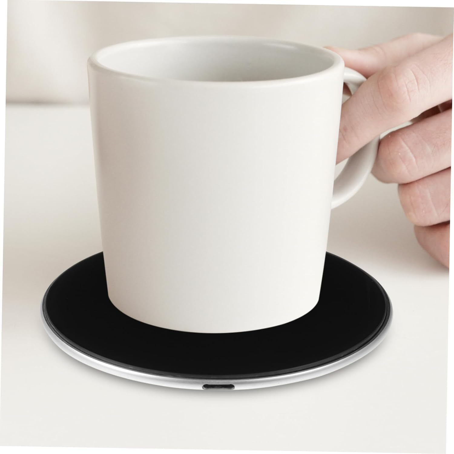 Smart Coffee Mug Warmer, 3 Levels Temperature Setting USB Powered Beverage Cup Warmer for Home Kitchen Office Desk Use image number 4