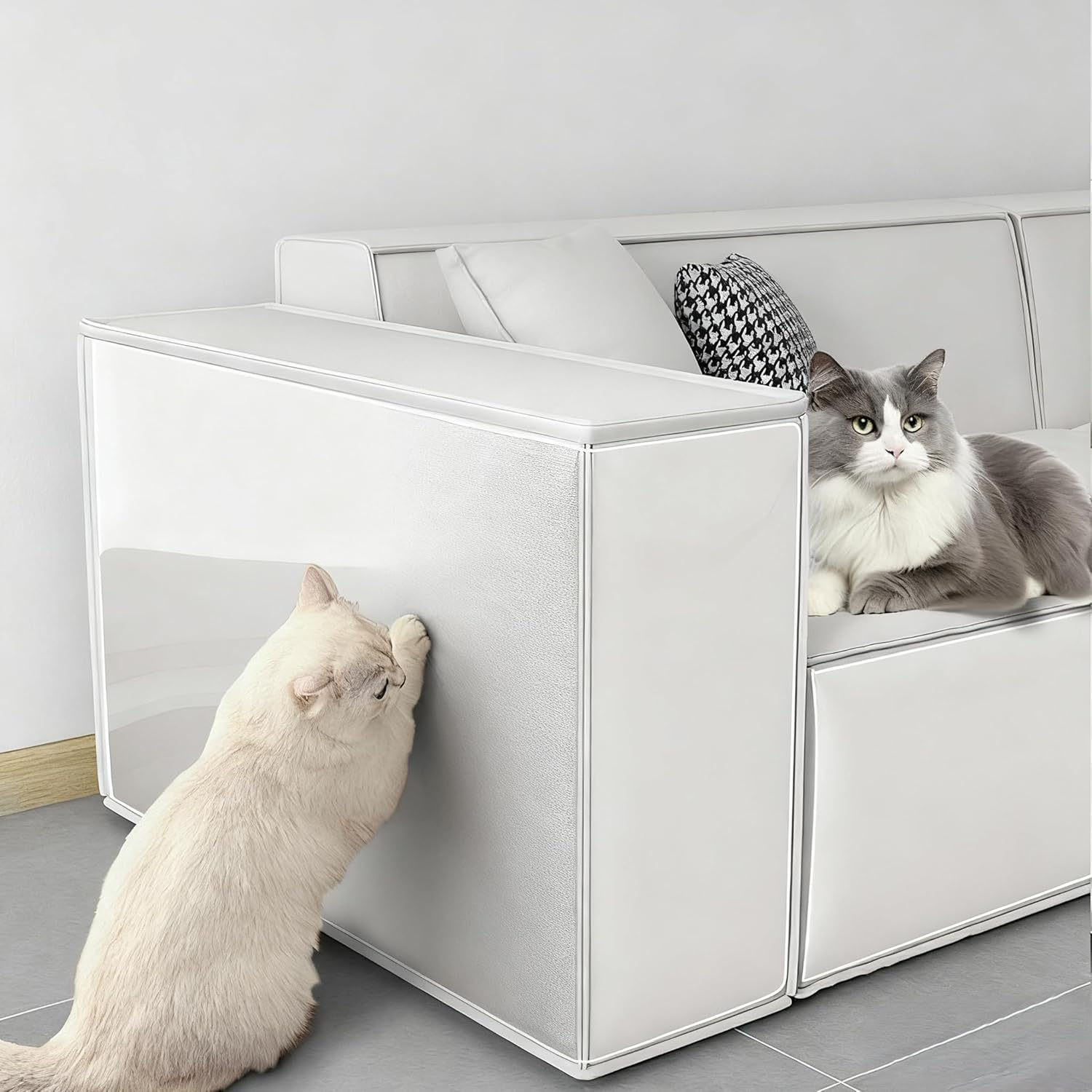 Tonsitian Cat anti Scratch Tape Transparent Furniture Protector, 30Cm X 5M Wear and Scratch Resistant Cat Scratch Deterrent Sticky Paws Tape for Carpet, Sofa, Couch, Door image number 5