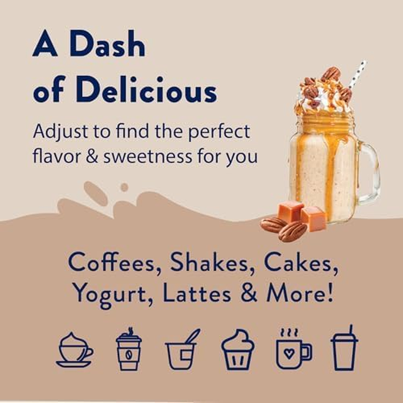 Jordan'S Skinny Syrups Sugar Free Coffee Syrup, Caramel Pecan Flavor Drink Mix, Zero Calorie Flavoring for Chai Latte, Protein Shake, Food & More, Gluten Free, Keto Friendly, 25.4 Fl Oz, 2 Pack image number 2