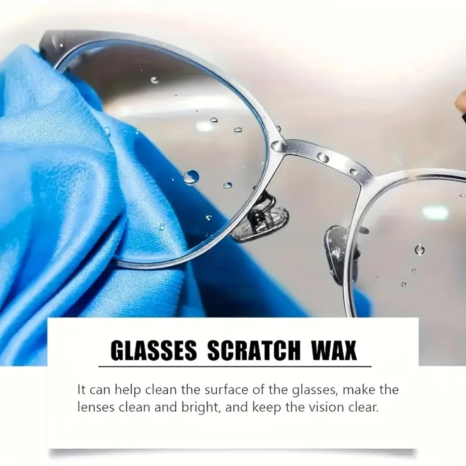 Eyeglass Lens Scratch Repair Kit, Professional Eyeglass Scratch Remover with Sponge, Lens Cleaning Tool for Sunglasses Camera Table Screen Car Watch Mirror Window image number 2