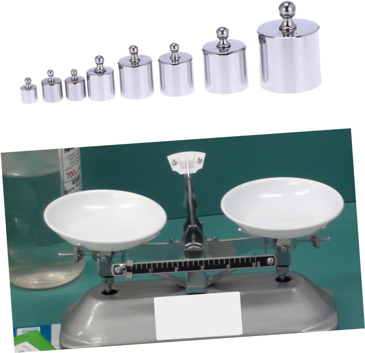 KALLORY 10G Calibration Weights Grams Steel Weights Kit for Scale Includes Tweezers for Weighing Scale Calibration in Laboratory Workshop