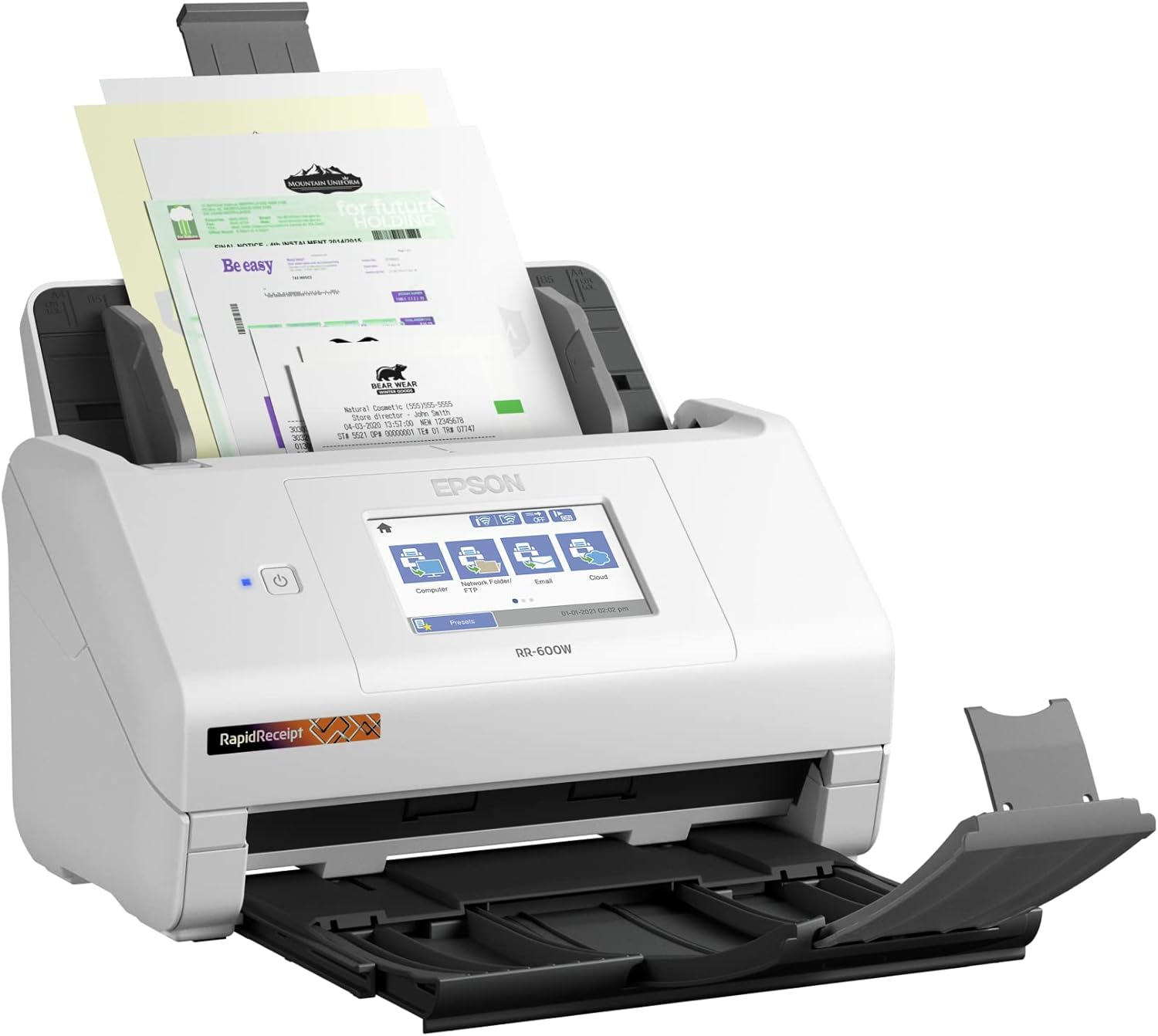 Epson Rapidreceipt RR-600W Document Scanner image number 1