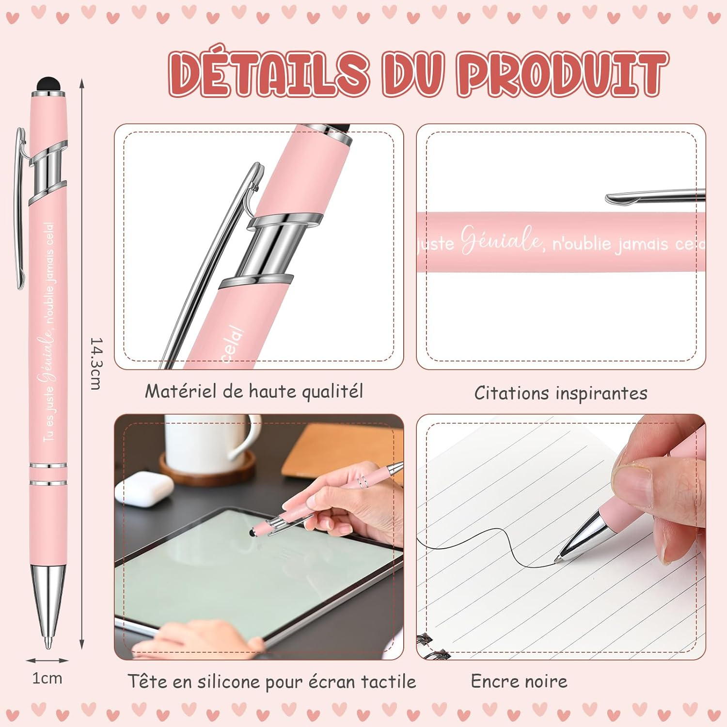 Xuniea 3 Encouraging Gifts for Women Inspirational Cosmetic Bag Toiletry Bag Motivational Keyring Ballpoint Pen Birthday Colleagues Friends Family image number 2