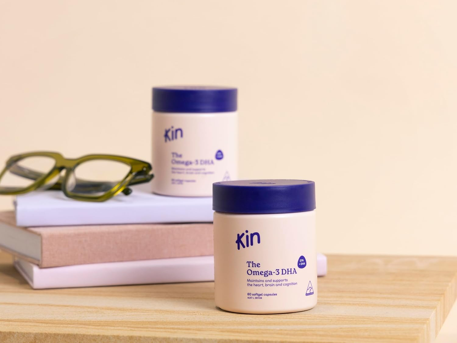 Kin the Omega-3 EPA & DHA 60 Softgel Capsules | Supports Heart Health, Cholesterol & Cognitive Function | Sustainable Fish Oil | Fatty Acid Supplement (30 Day Serving) image number 3