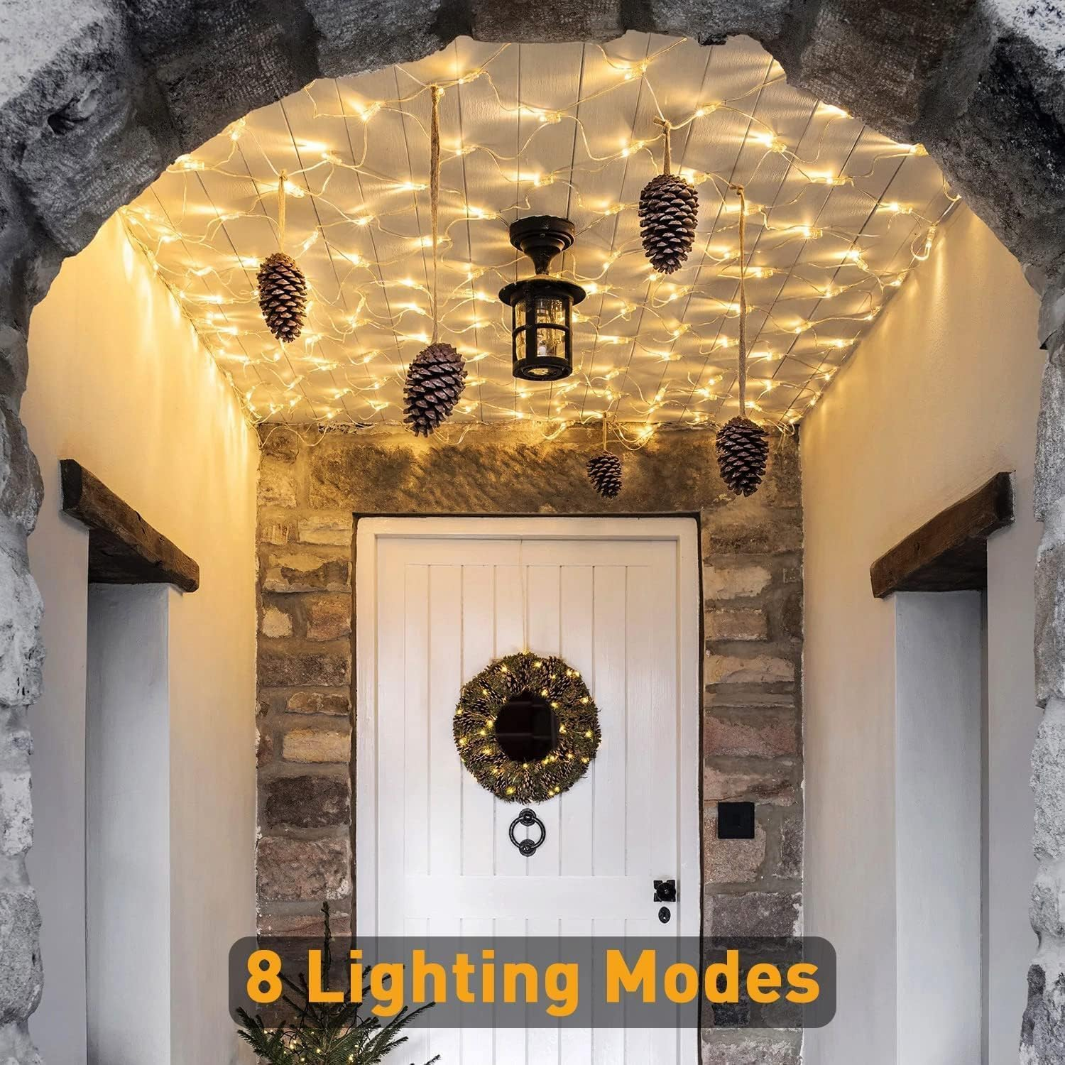 LED Light Net 6 X 4 M, Outdoor Garden Tree Fairy Lights for Bushes 627 Leds Fairy Lights Net Christmas Lighting IP44 Waterproof with Timer 8 Light Modes for Garden Bushes Indoor Balcony D (Size: 6 M X