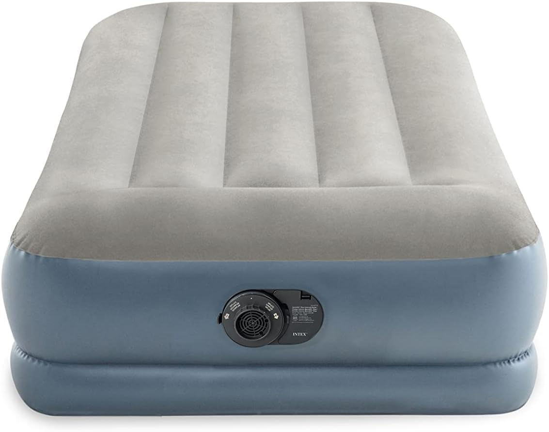 Intex 64116NZ Dura-Beam Standard Pillow Rest Air Mattress: Fiber-Tech &ndash; Single Size &ndash; Built-In Electric Pump &ndash; 12In Bed Height &ndash; 135Kg Weight Capacity image number 4