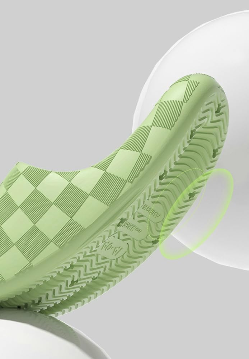 Slippers for Women Cute Anti-Slip EVA Beach Pool Shower Slippers Shoes Checkered Indoor Sandal Slides Cloud Sandals 2025 image number 7