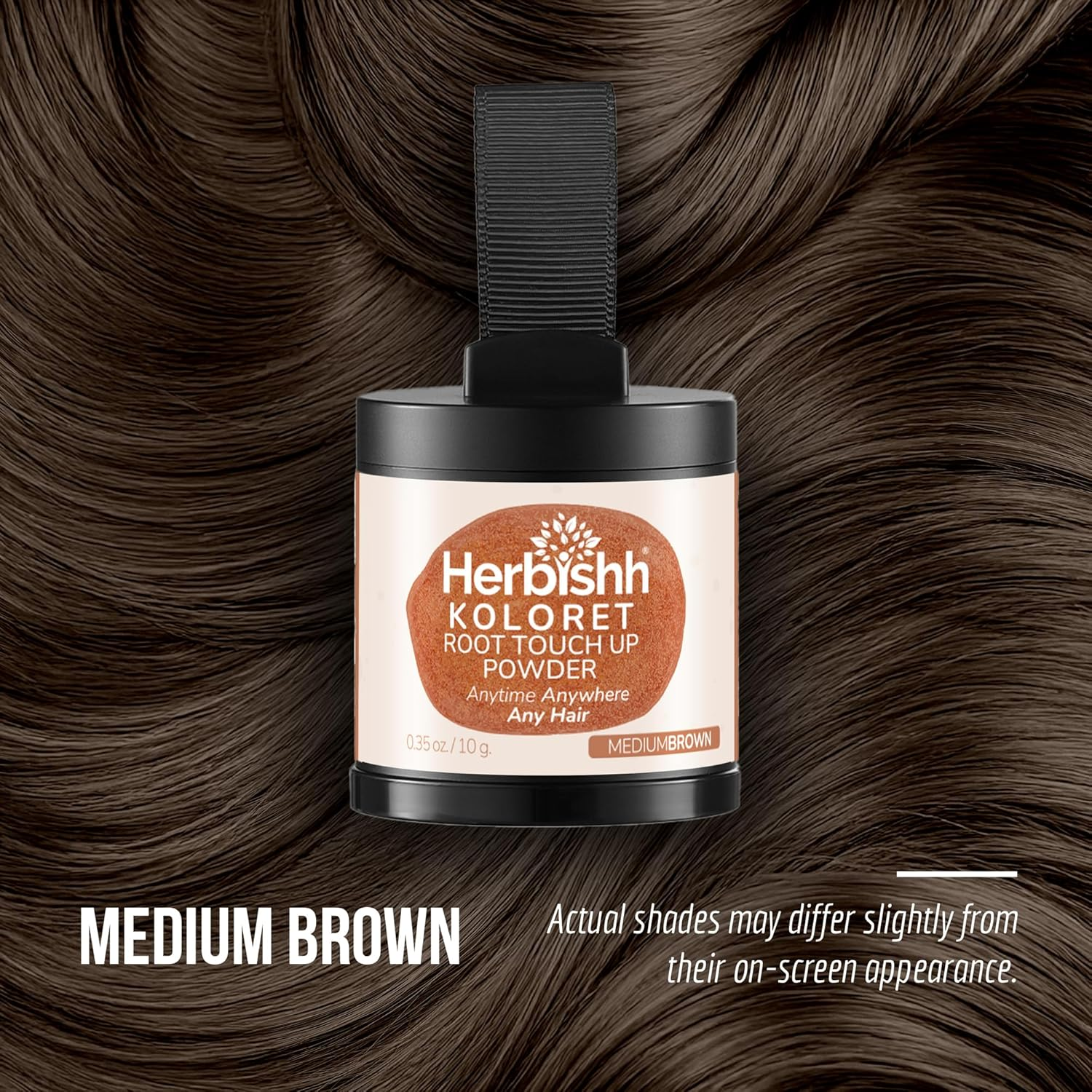 Koloret Root Touch up Powder&ndash; Medium Brown Powder for Women & Men, Instant Root Cover up for Gray Coverage, Hairline Concealer for Thinning Hair & Bald Spots, Water-Resistant & Smudge-Proof, 10G image number 6