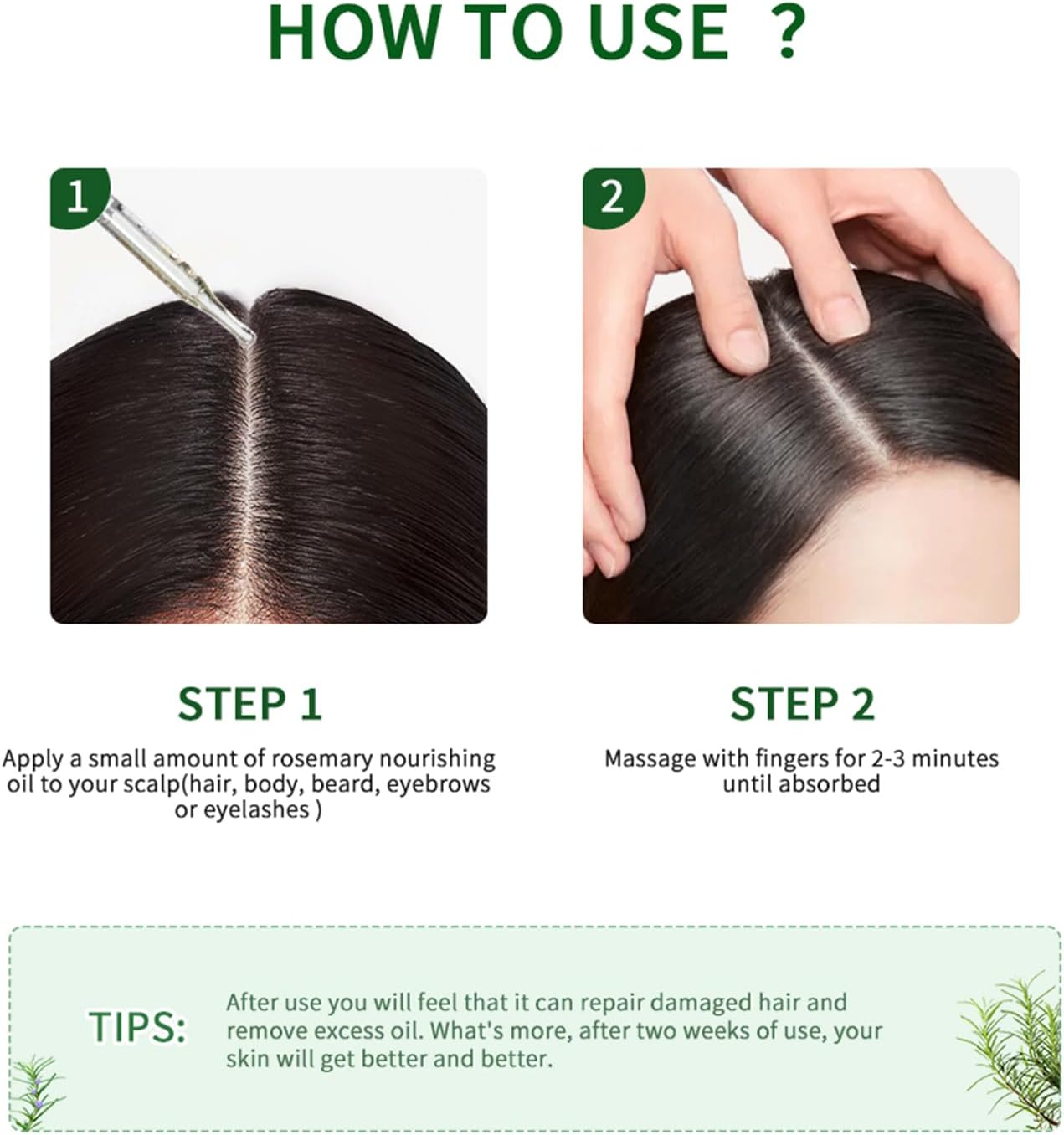 Rosemary Oil for Hair,30Ml Pure Hair Growth Oil | Nourishing Hair Oil for All Hair Types - Prevents Hair Loss image number 6