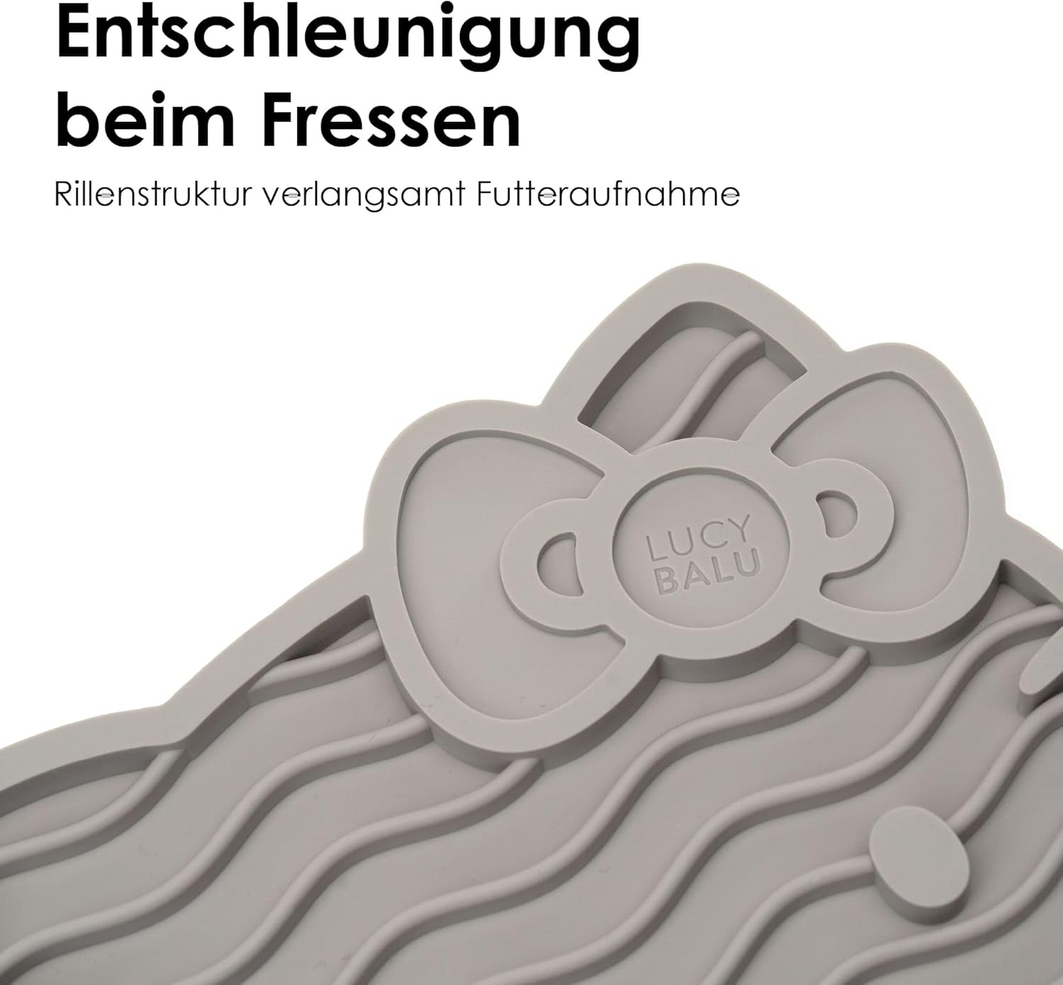 Lucybalu X Hello Kitty ZENCAT Licking Mat for Cats, Cat Licking Mat, Slow Feeder, Lick Mat Made of Food-Grade Silicone, Silicone Mat for Licking, Taupe