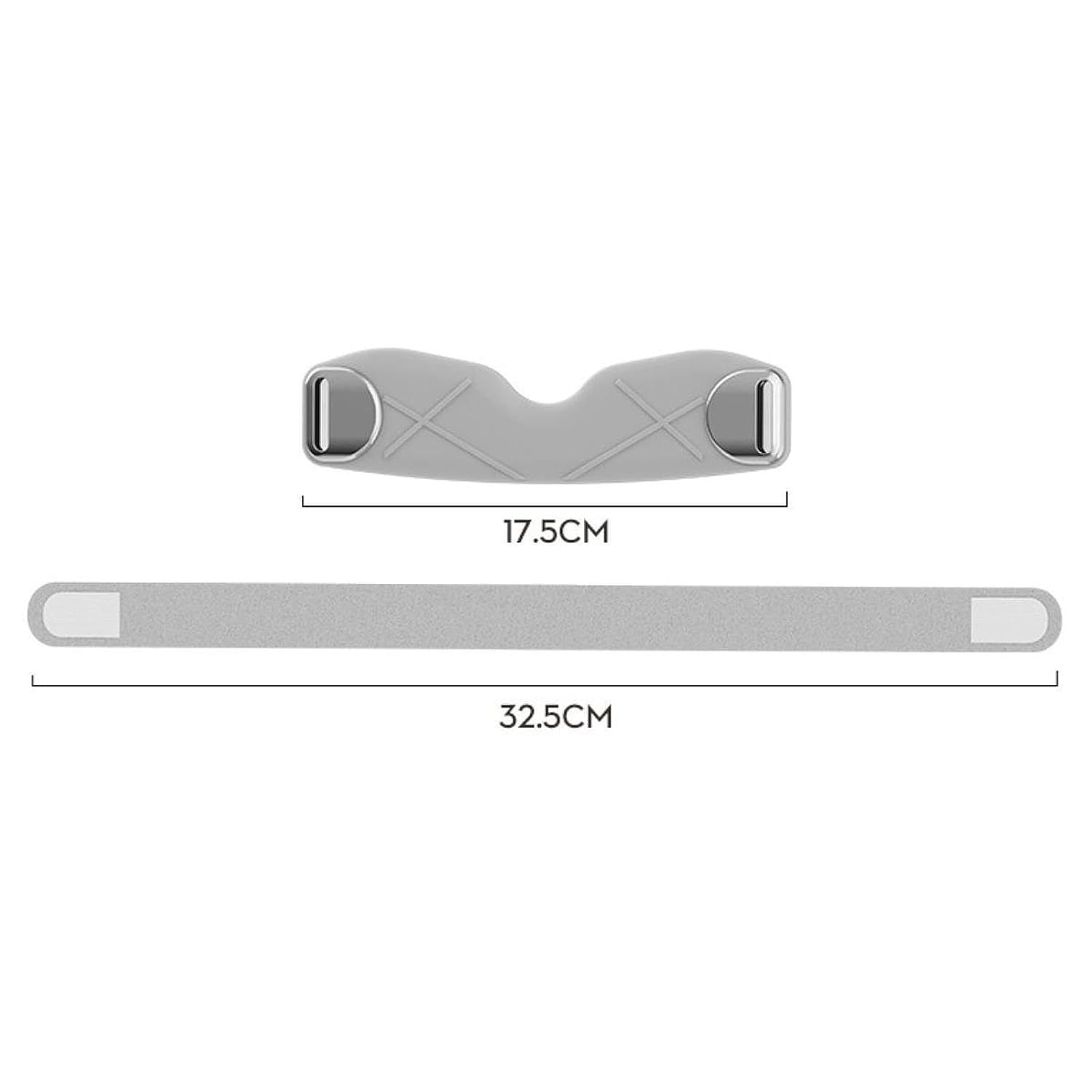 Perfk 2X Patella Knee Strap Sports Training Knee Brace Support Shock Absorption Breathable for Running Hiking Weightlifting, Grey - Grey image number 6