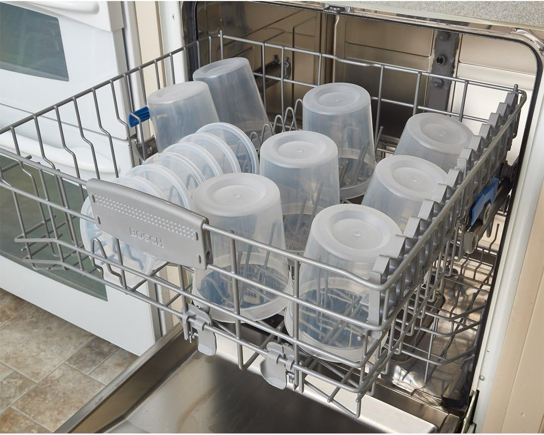 Durahome - Deli Food Storage Containers with Lids 32 Ounce, Quart Pack of 24 - Plastic Microwaveable Container